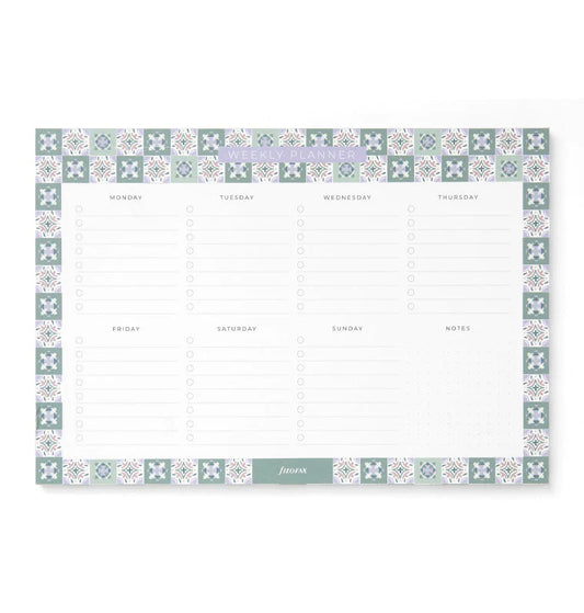 (PRE-ORDER) Filofax Mediterranean Weekly Planner Notepad with Magnet - 132895