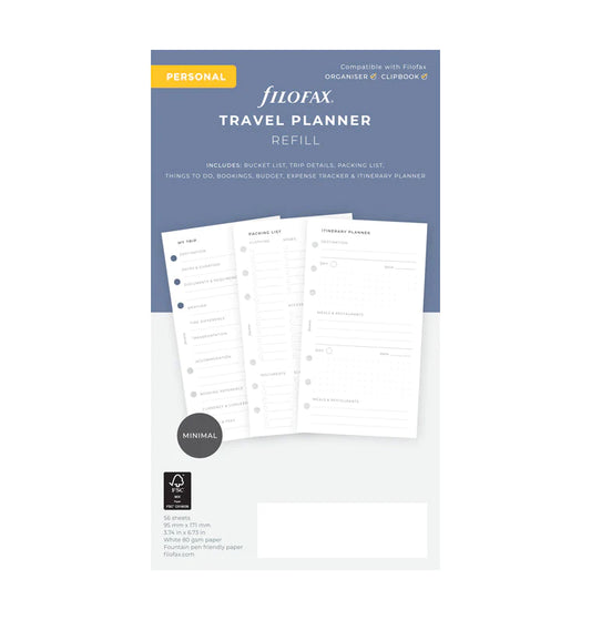 (PRE-ORDER) Filofax Travel Planner Refill - Personal - 132928