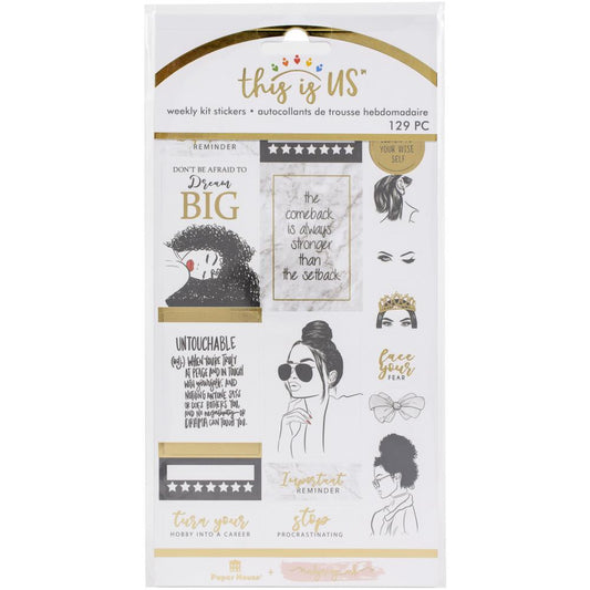 Paper House This Is Us Weekly Planner Sticker Kit 175 Pc - Glamorous Girls - STPL5500