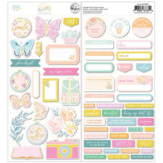 PinkFresh Cardstock Stickers - Happy Heart - PFHP7622