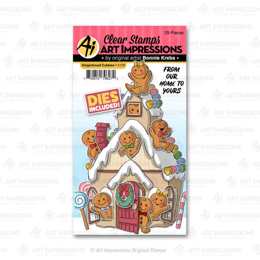 Art Impressions Gingerbread Cubbies Stamps and Dies Set - 5178