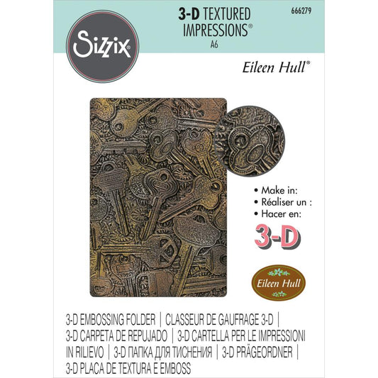 (PRE-ORDER)Sizzix 3D Textured Impressions By Eileen Hull Keys - 666279