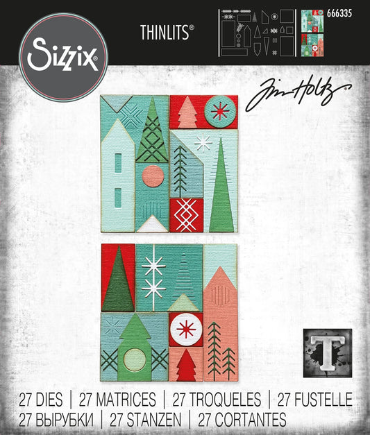 Sizzix Thinlits Dies By Tim Holtz Holiday Blocks - 666335