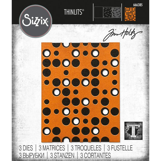 Sizzix Thinlits Dies By Tim Holtz 3 Pc Layered Dots - 666385