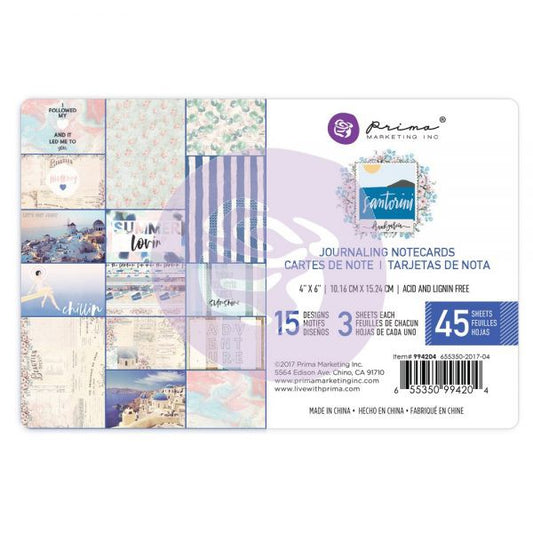 Prima Marketing Journaling Cards 4x6 - Santorini - 994204