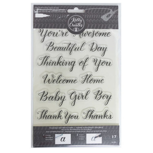 Kelly Creates - Clear Acrylic Stamps - Traceable - Sentiment - 346397