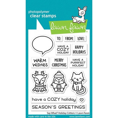Lawn Fawn Say What? Holiday Critters Stamps - LF2690