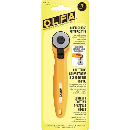 OLFA Quick-Change Rotary Cutter 28mm - RTY-1C