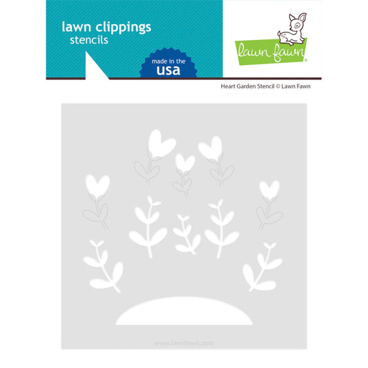 Lawn Fawn Heart Garden Stencil - LF3322