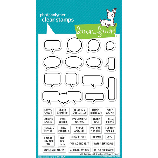 Lawn Fawn All The Speech Bubbles Stamps - LF3359