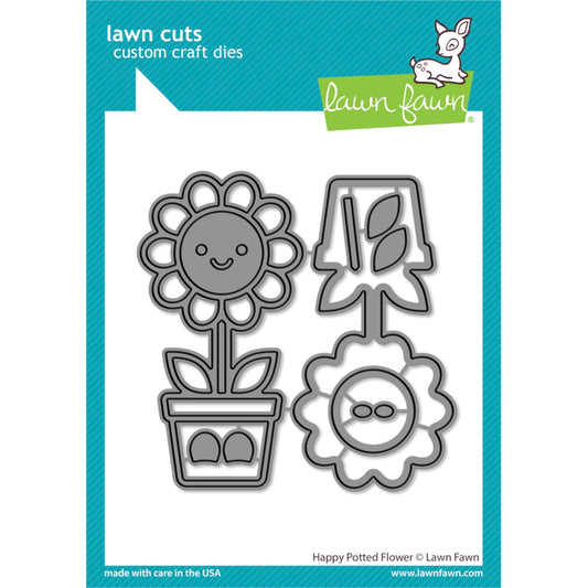 Lawn Fawn Happy Potted Flower - LF3381