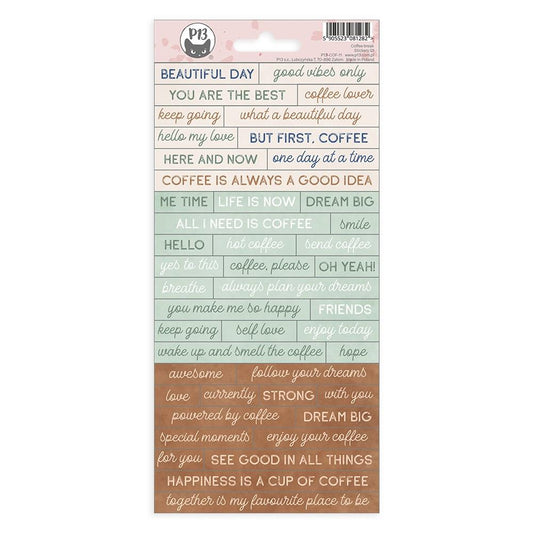 P13 Coffee Break Cardstock Stickers #01 - P13COF11