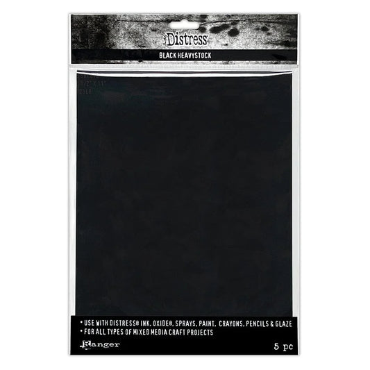 Tim Holtz Distress® Black Heavystock 8.5 x 11, 5 Pc - TDA79293