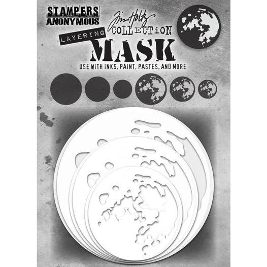 Tim Holtz Layering Mask Set 6 Pc - Moon - THMSK01