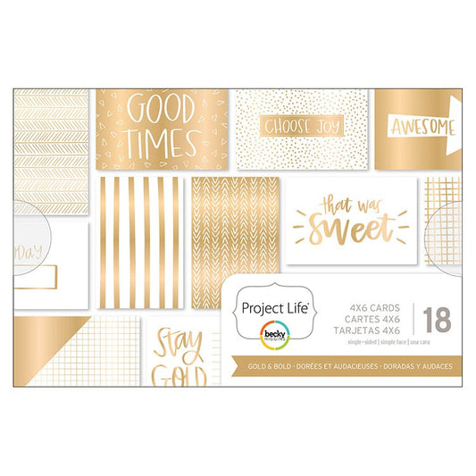 Project Life Gold and Bold Card Pad 4x6 - 380093