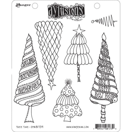 Dyan Reaveley's Dylusions Cling Stamp Collection - Tree Time - DYR81739