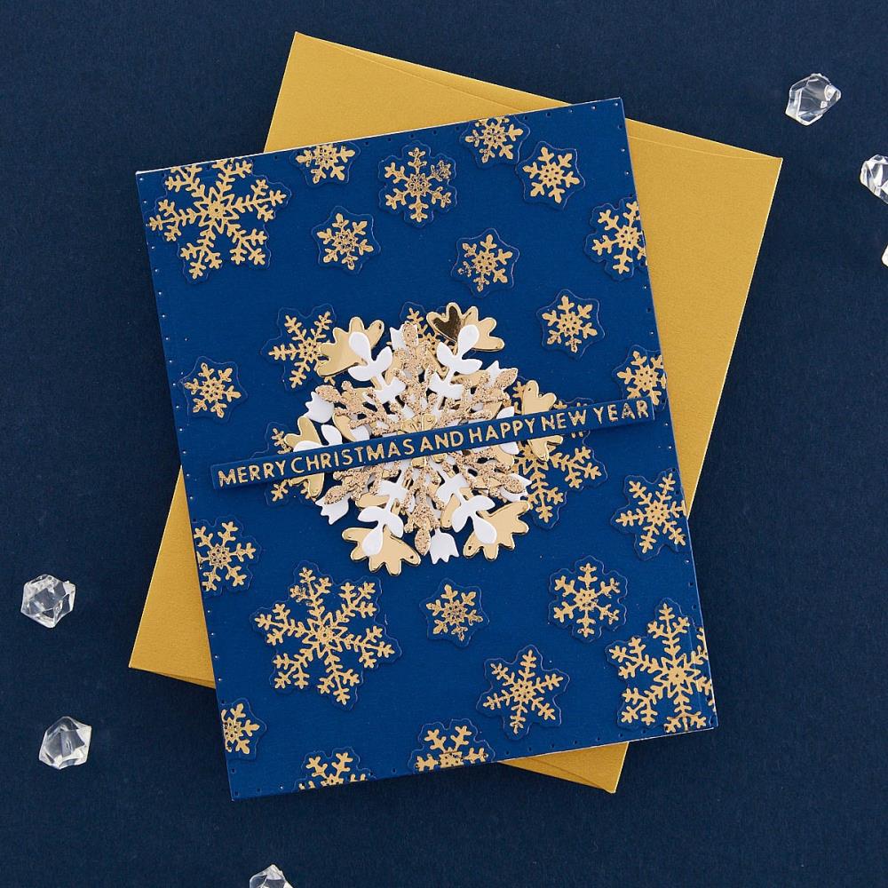 Spellbinders Glimmer Hot Foil Plate & Die By Bibi Cameron Snowflakes - Glimmering Snowflakes - GLP410