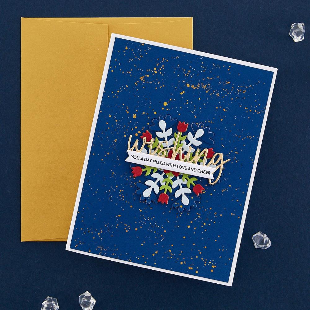 Spellbinders Stamp & Die Set By Bibi Cameron Snowflakes - Snowflake Wishes - SDS185