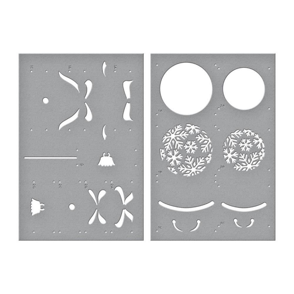 Spellbinders Stencil By Bibi Cameron Snowflakes - Snowflake Ornaments - STN065