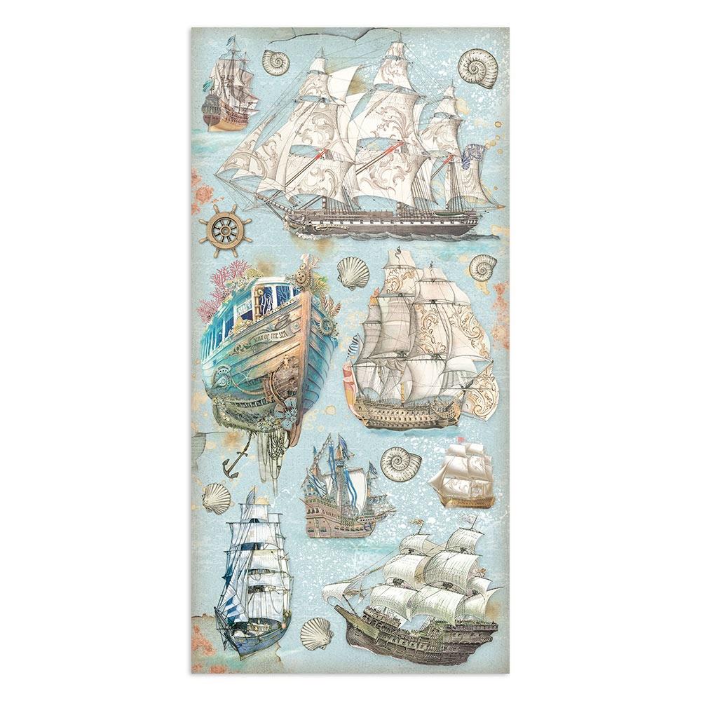 Stamperia Collectables Double-Sided Paper 6"X12" 10 Pc Songs Of The Sea, 10 Designs - SBBV25