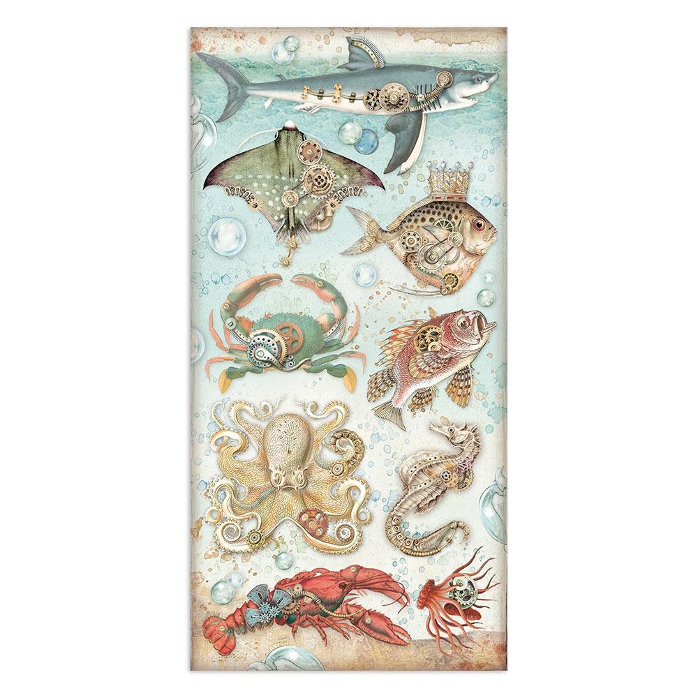 Stamperia Collectables Double-Sided Paper 6"X12" 10 Pc Songs Of The Sea, 10 Designs - SBBV25