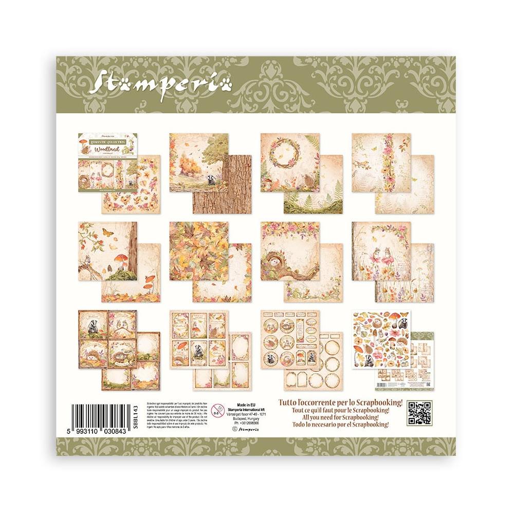 Stamperia Double-Sided Paper Pad 12"X12" 10 Pc Woodland - SBBL143