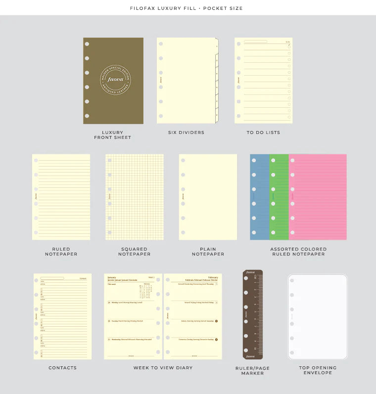 (PRE-ORDER) Filofax Malden Special Edition Pocket Organizer - Charcoal