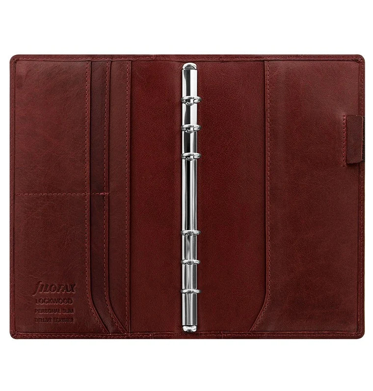 (PRE-ORDER) Filofax Lockwood Personal Slim Organizer - Garnet