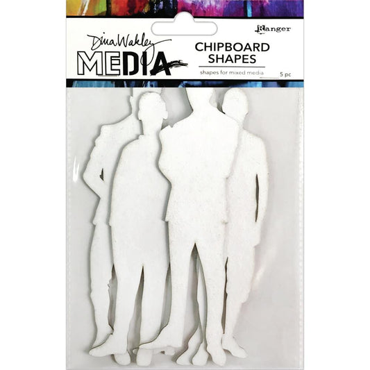 Dina Wakley Media Chipboard Shapes - The Men - MDA74977
