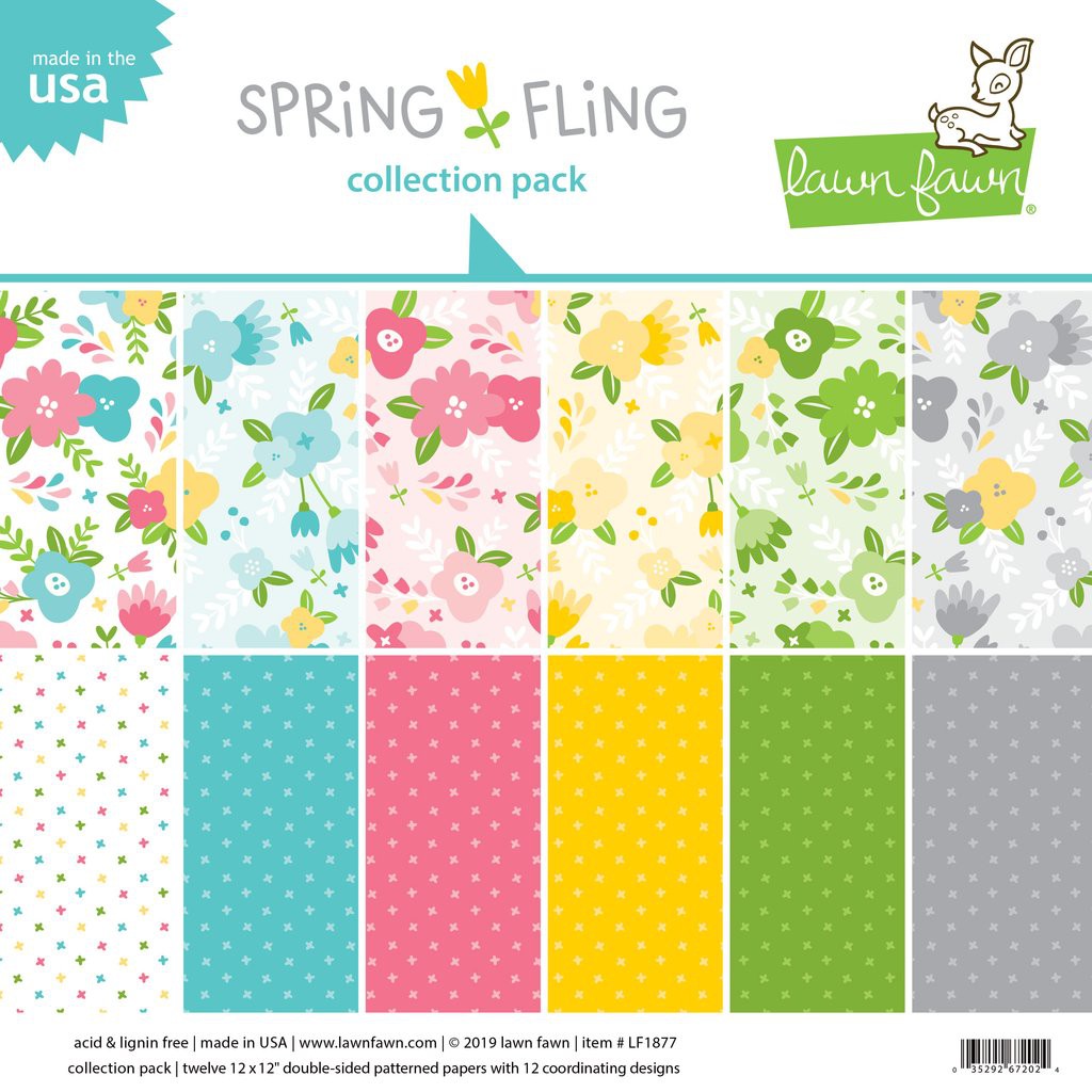 Lawn Fawn spring fling collection Paper Pack - LF1877