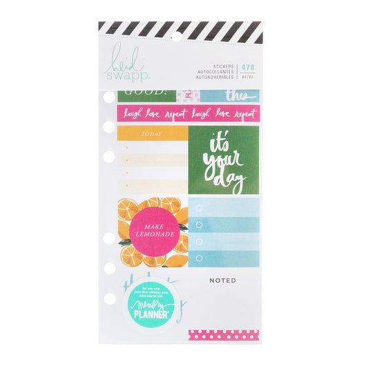 Heidi Swapp Fresh Start Memory Planner Sticker Book - Playful - 478 Pieces - 313931