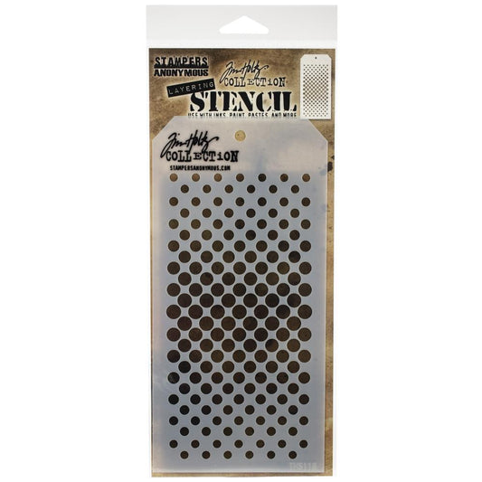 Tim Holtz Layered Stencil 4.125"X8.5" - Gradient Dot - THS 118