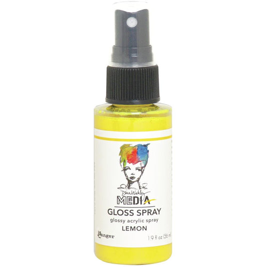 Dina Wakley Media Gloss Sprays 2oz - Lemon - MDO 68495