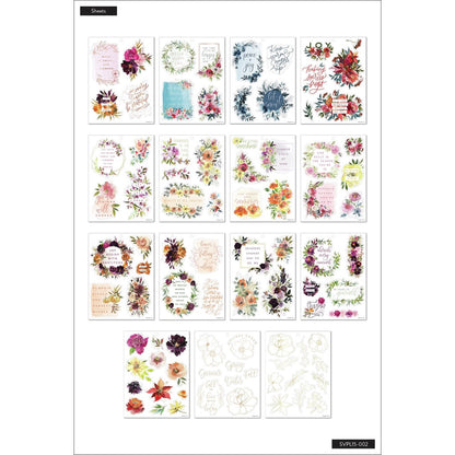 MAMBI Happy Planner SEASONAL WATERCOLOR LARGE STICKER VALUE PACK - SVPL15-002