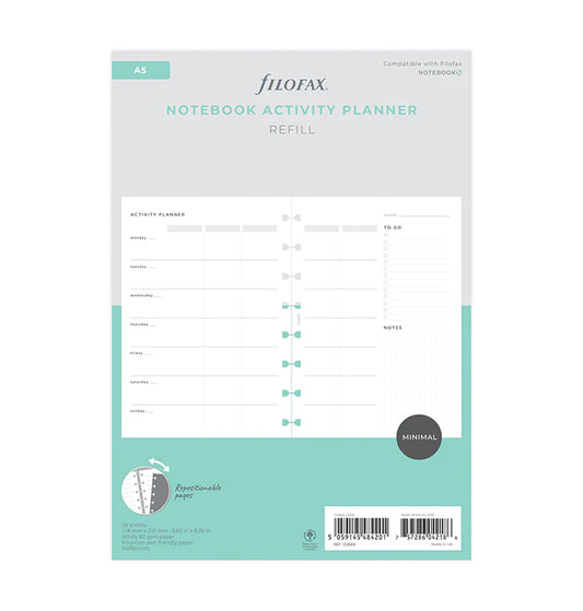 (PRE-ORDER) Filofax Activity Planner Notebook Refill - A5 - 132849