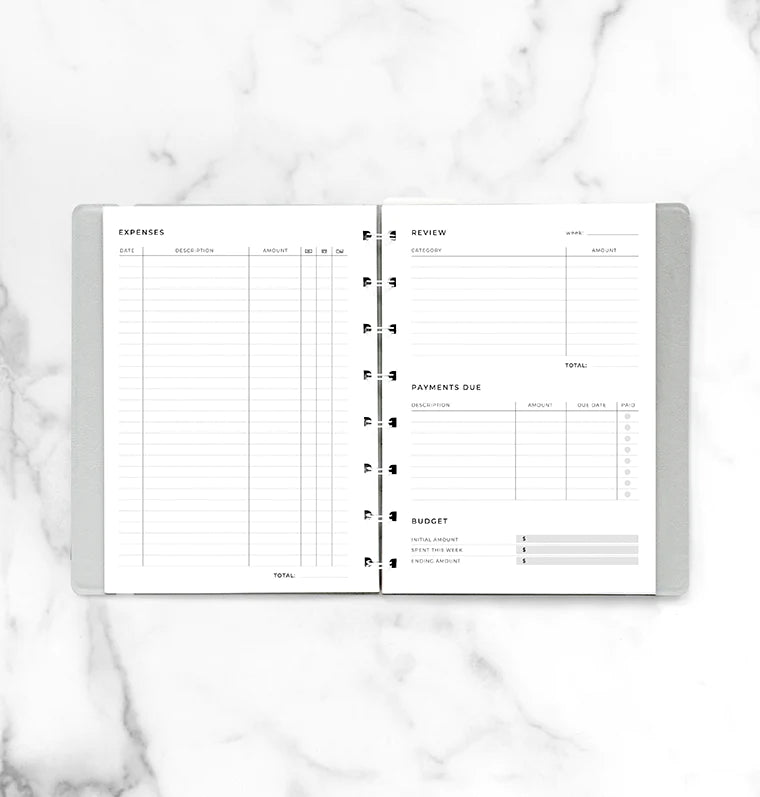 (PRE-ORDER) Filofax Expense Tracker Notebook Refill - A5 - 132861