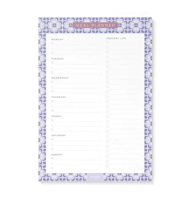 (PRE-ORDER) Filofax Mediterranean Meal Planner Notepad with Magnet - 132894