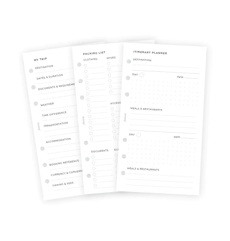 (PRE-ORDER) Filofax Travel Planner Refill - Personal - 132928