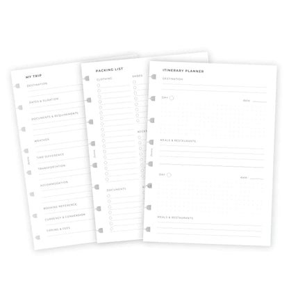(PRE-ORDER) Filofax Travel Planner Notebook Refill - A5 - Filofax 132930