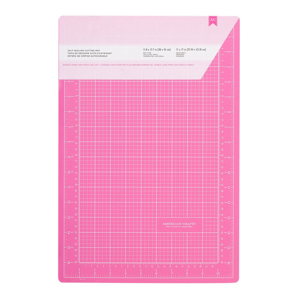 American Crafts Pink Cutting Mat - 11x17" - 368104