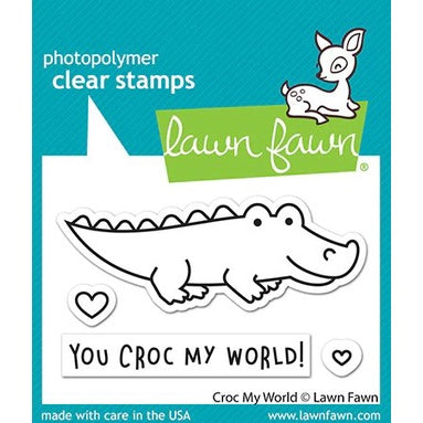 Lawn Fawn Croc My World Stamps - LF2724