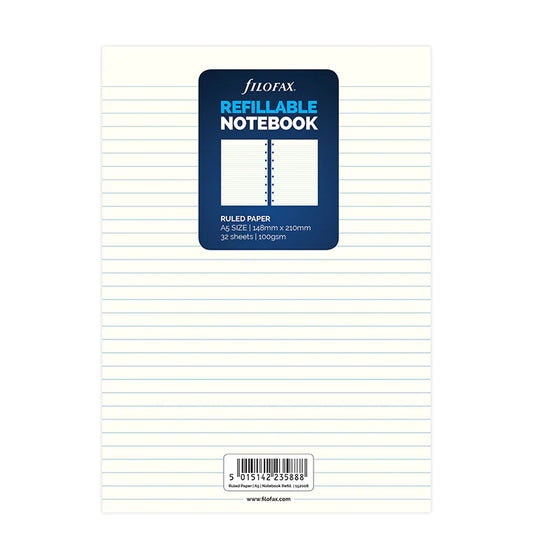 (PRE-ORDER) Filofax Notebook Ruled Paper Refill - A5 - 152008