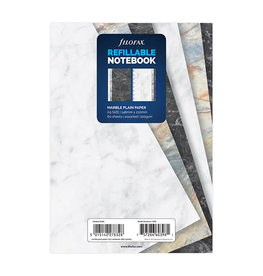 (PRE-ORDER) Filofax Notebook Marble Plain Paper Refill - A5 - 152023
