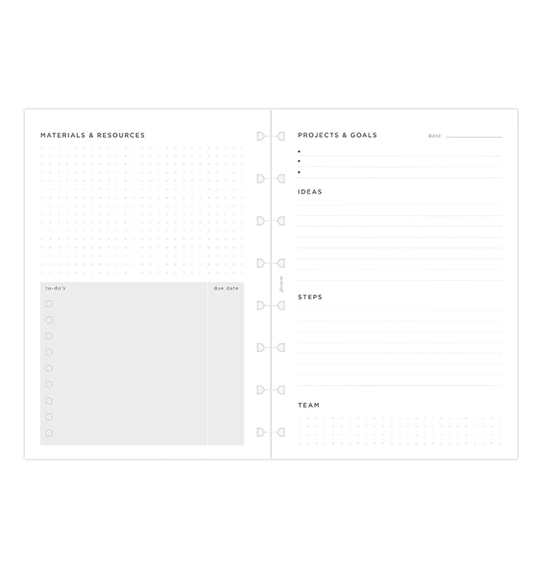 (PRE-ORDER) Filofax Projects & Goals Notebook Refill - A5 - 152032