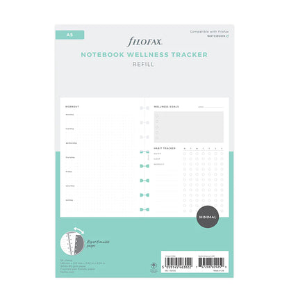 (PRE-ORDER) Filofax Wellness Tracker Notebook Refill - A5 - 152033