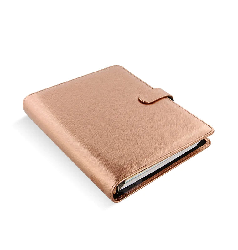 (PRE-ORDER) Filofax Saffiano Metallic A5 Organizer - Rose Gold