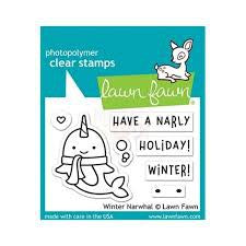 Lawn Fawn Winter Narwhal Clear Stamps - LF2038