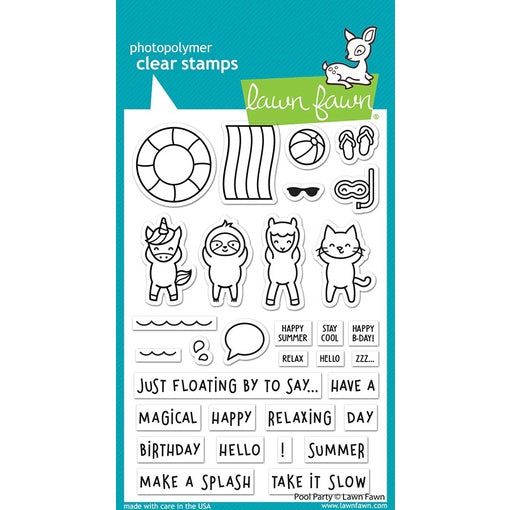 Lawn Fawn Pool Party Stamps - LF2854