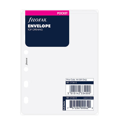 Filofax Transparent Envelope Top Opening - Pocket - 213612