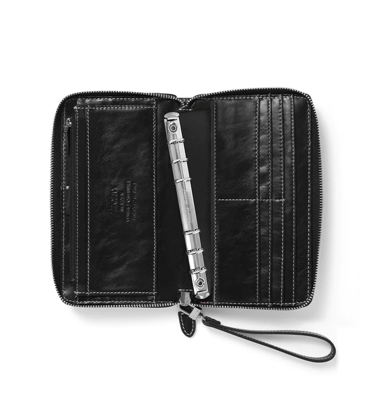 (PRE-ORDER) Filofax Malden Personal Compact Zip Leather Organizer - Black - 022630
